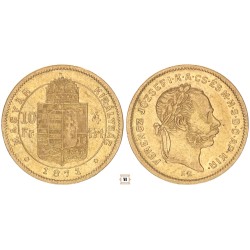 Ferenc József 10 frank 4 forint 1871 KB