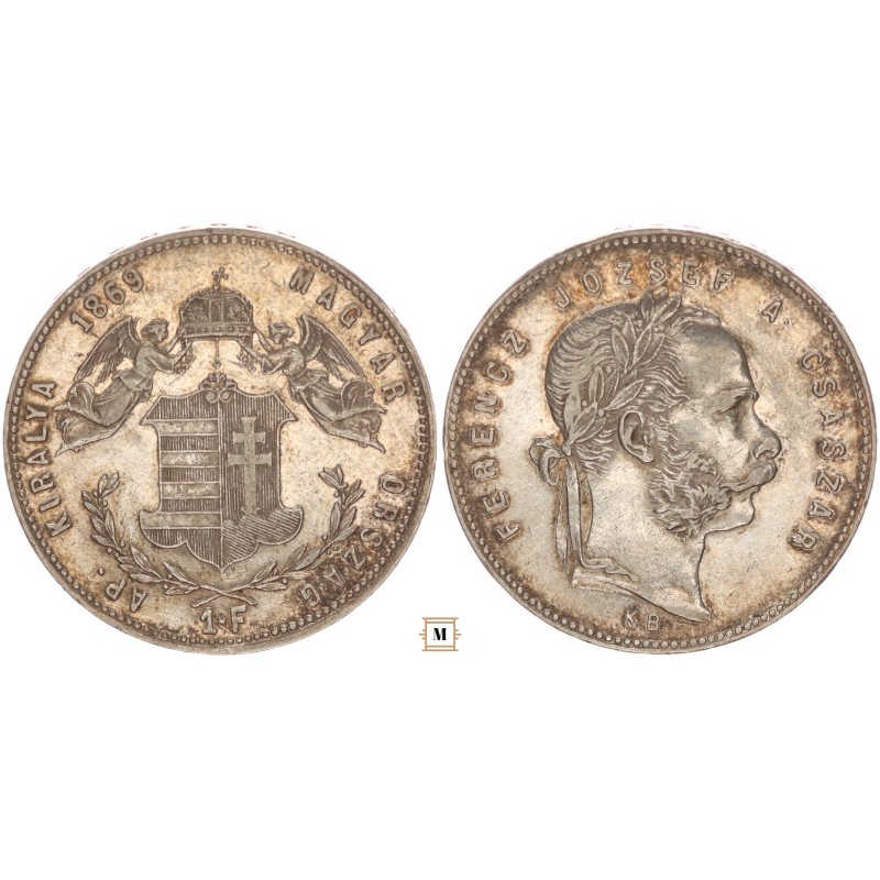 Ferenc József 1 forint 1869 KB