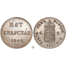 Szabadságharc 6 krajcár 1849 NB