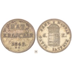 Szabadságharc 6 krajcár 1849 NB