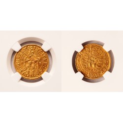 I. Lipót dukát 1677 NGC AU58