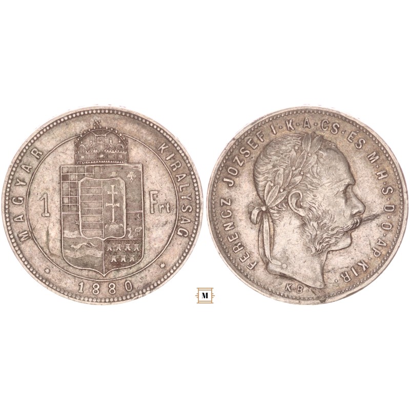 Ferenc József 1 forint 1880 KB
