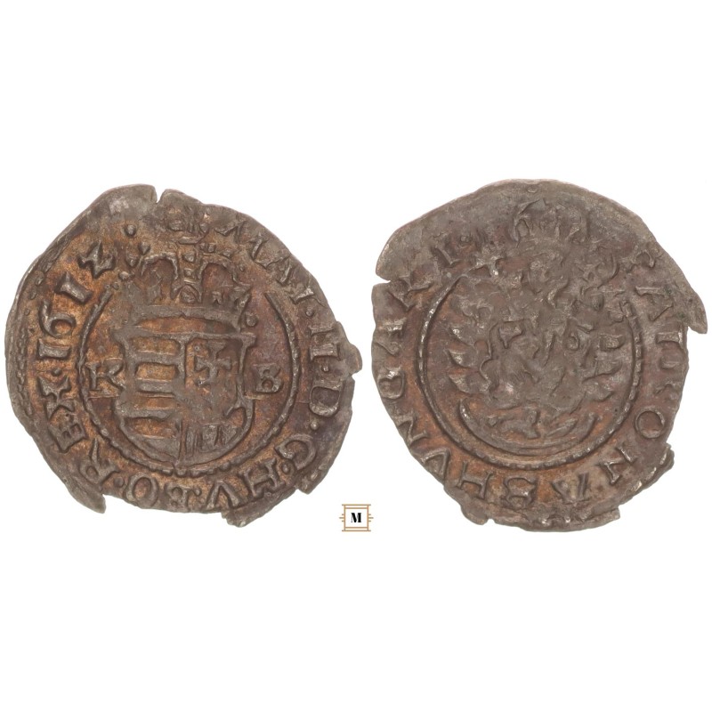 II. Mátyás denár 1612 KB ÉH 869 II. Mátyás denár 1612 KB ÉH 869