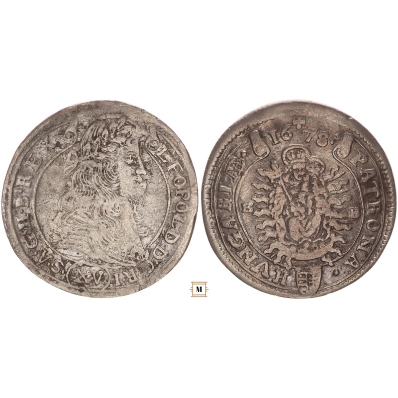 I. Lipót XV krajcár 1678 KB I. Lipót XV krajcár 1678 KB