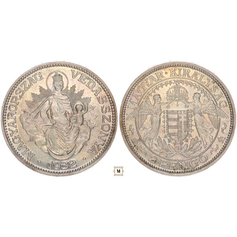 Magyar Királyság 2 pengő 1932 BP Magyar Királyság 2 pengő 1932 BP