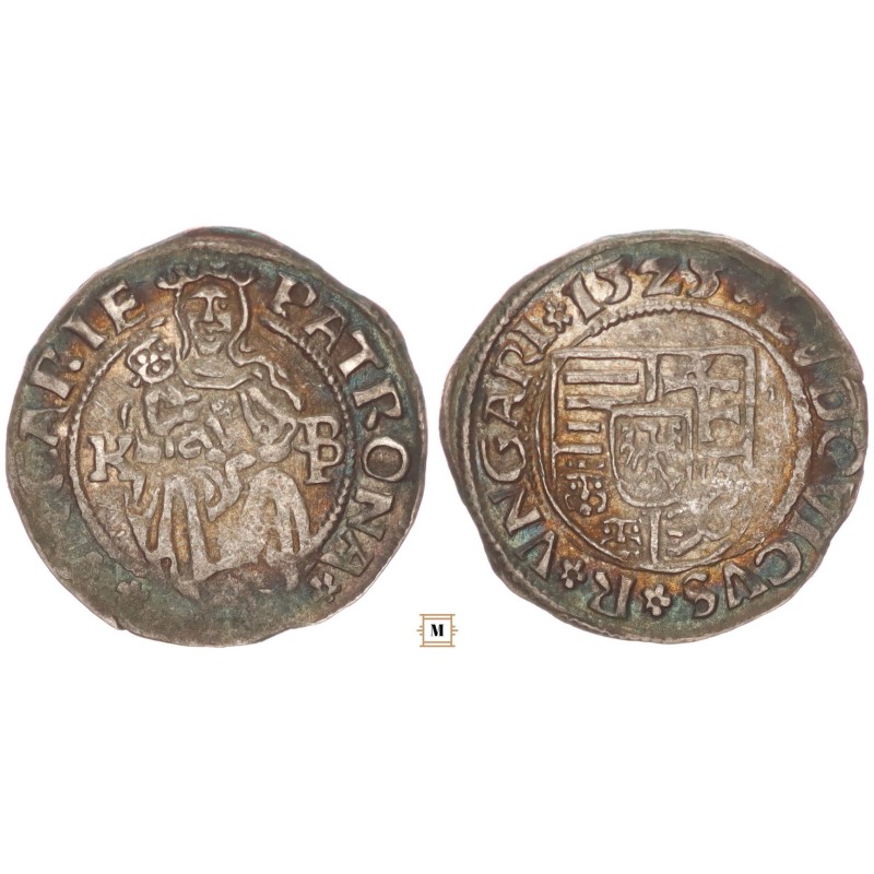 II. Lajos 1516-26 denár 1525 K-B ÉH 673 II. Lajos 1516-26 denár 1525 K-B ÉH 673