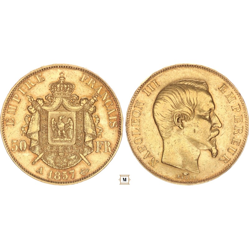 Franciaország 50 francs 1857 A Franciaország 50 francs 1857 A