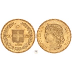 Svájc 20 frank 1892 B