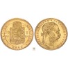 Ferenc József 20 frank 8 forint 1890 KB Fiume címer