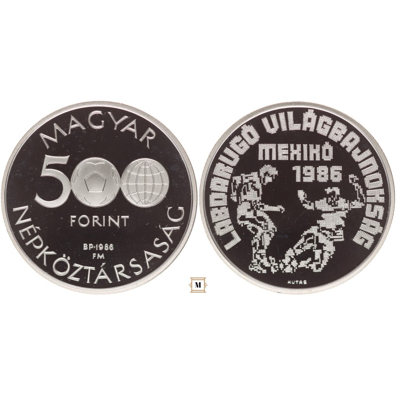 500 forint Labdarúgó VB'86 Mexikó 1986 BP 500 forint Labdarúgó VB'86 Mexikó 1986 BP