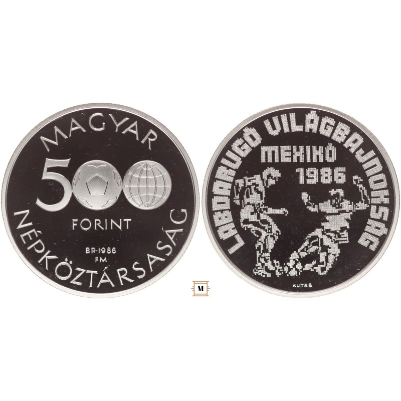 500 forint Labdarúgó VB'86 Mexikó 1986 BP 500 forint Labdarúgó VB'86 Mexikó 1986 BP