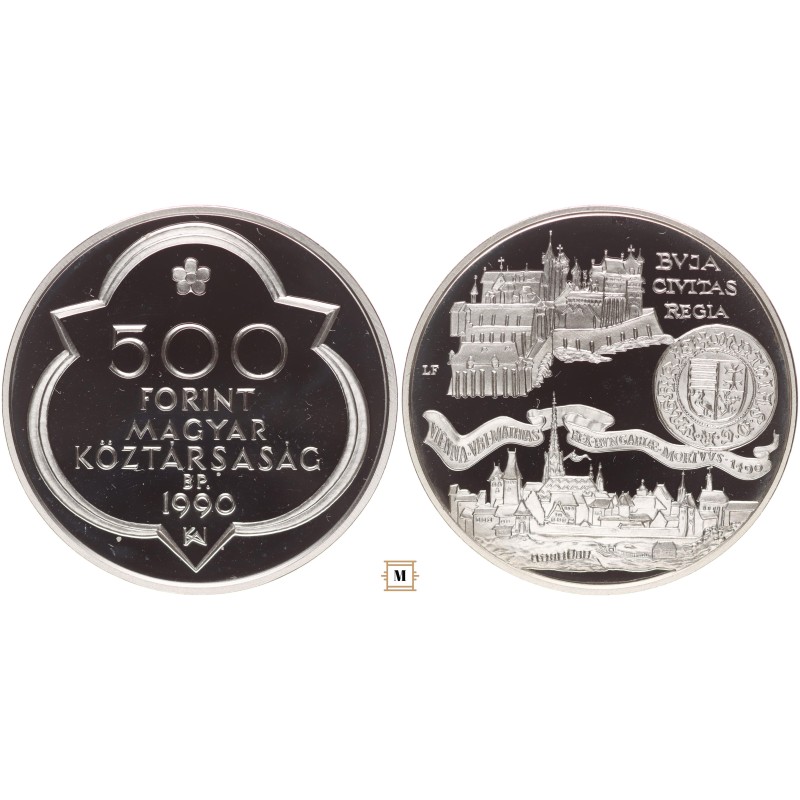 500 forint Mátyás Király 1990 BP 500 forint Mátyás Király 1990 BP