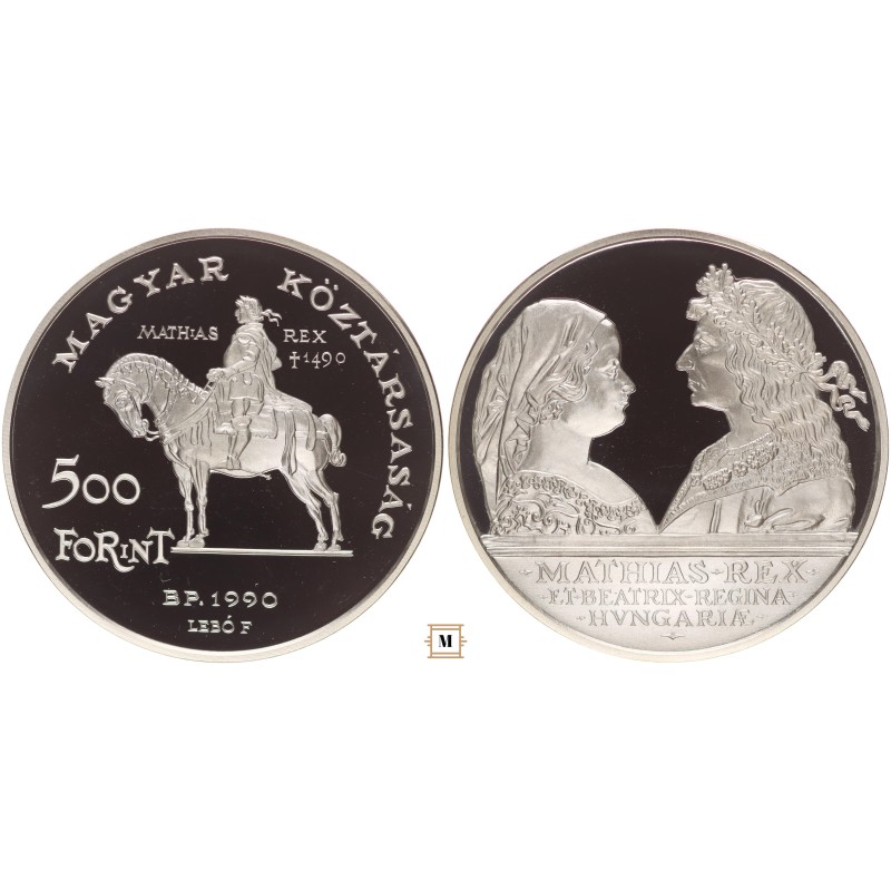 500 forint Mátyás Király 1990 BP 500 forint Mátyás Király 1990 BP