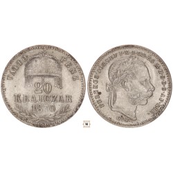 Ferenc József 20 krajcár 1870 GY.F.