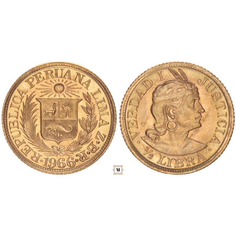 Peru 1/2 Libra 1966 Peru 1/2 Libra 1966