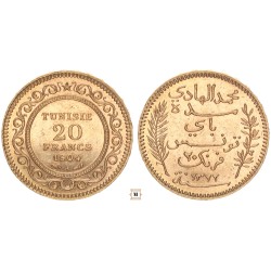 Tunézia 20 frank 1904 A