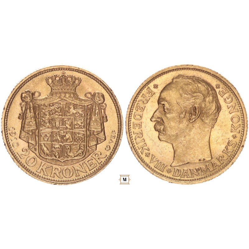 Dánia 20 korona 1910 VPB Dánia 20 korona 1910 VPB