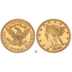 USA 5 dollár 1882