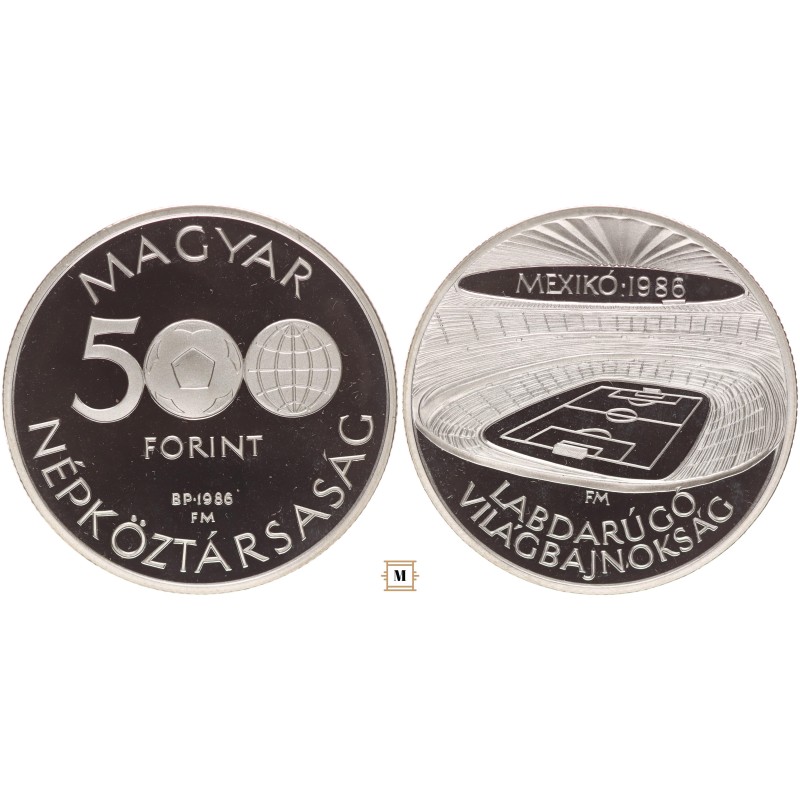 500 forint Labdarúgó VB'86 1986 BP 500 forint Labdarúgó VB'86 1986 BP