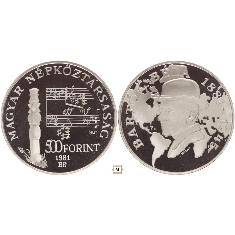 500 forint Bartók Béla 1981 BP 500 forint Bartók Béla 1981 BP
