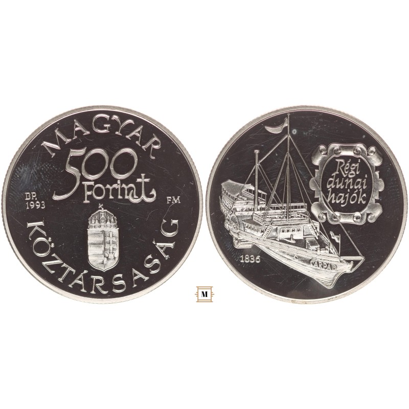 500 forint Régi Dunai Hajók - Árpád 1993 BP 500 forint Régi Dunai Hajók - Árpád 1993 BP