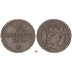 II. József 1/4 krajcár 1781 B