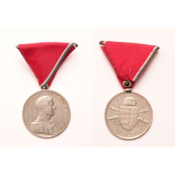 Horthy Nagyezüst Vitézségi Érem ezüstözött bronz