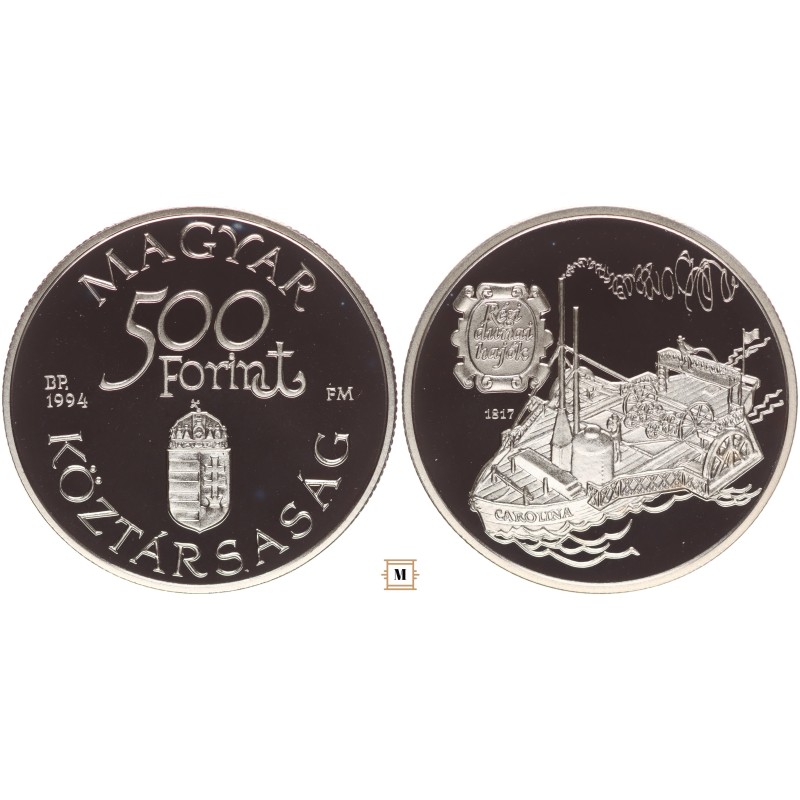 500 forint Régi dunai hajók - Carolina 1994 BP 500 forint Régi dunai hajók - Carolina 1994 BP