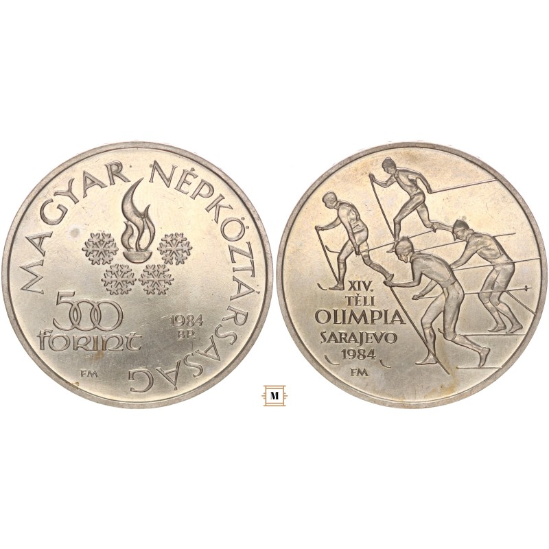 500 forint Téli Olimpia - Sarajevo 1984 BP 500 forint Téli Olimpia - Sarajevo 1984 BP