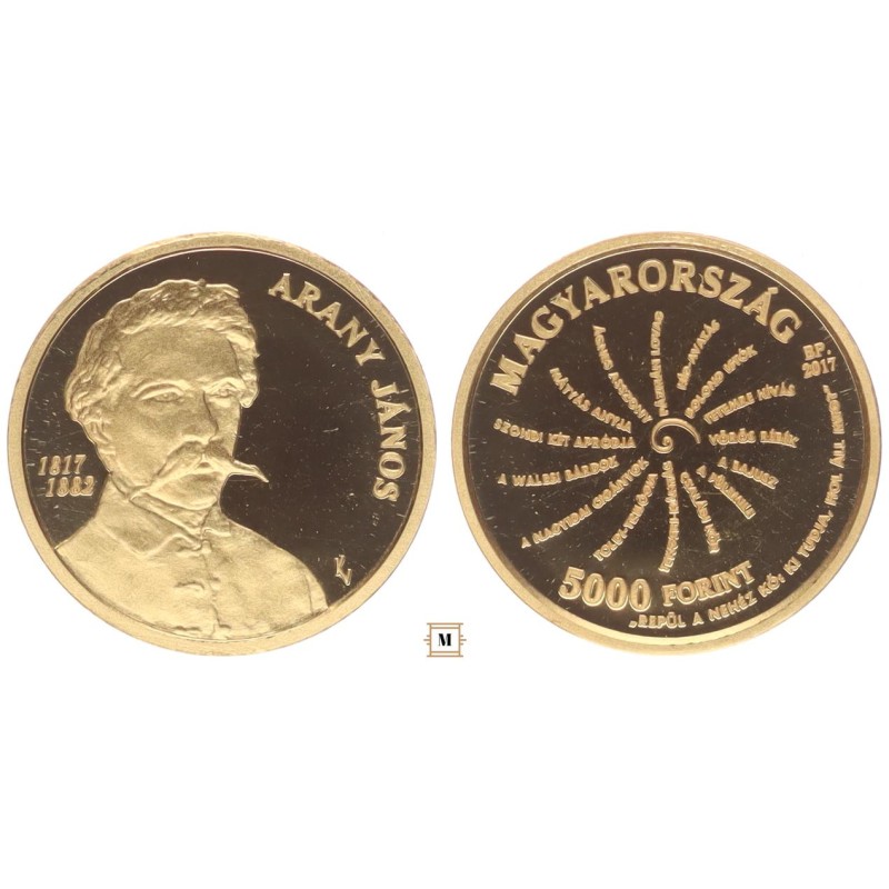 5000 forint Arany János 2017 BP 5000 forint Arany János 2017 BP