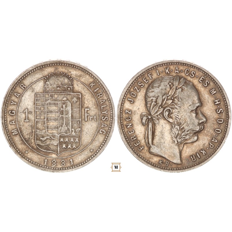 Ferenc József forint 1881 KB Ferenc József forint 1881 KB
