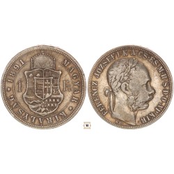 Ferenc József forint 1891 KB Fiume címer