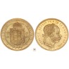 Ferenc József 20 frank 8 forint 1877 KB