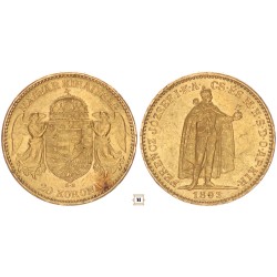 Ferenc József 20 korona 1893 KB