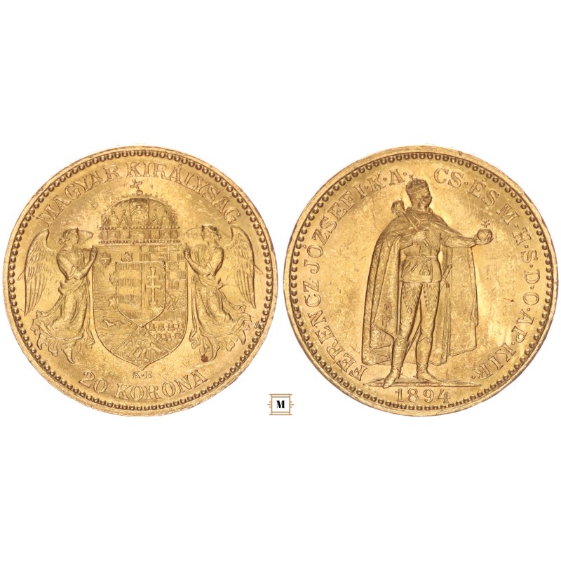Ferenc József 20 korona 1894 KB Ferenc József 20 korona 1894 KB