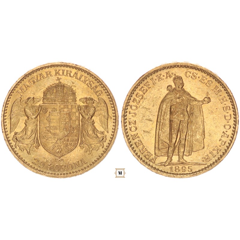 Ferenc József 20 korona 1895 KB Ferenc József 20 korona 1895 KB