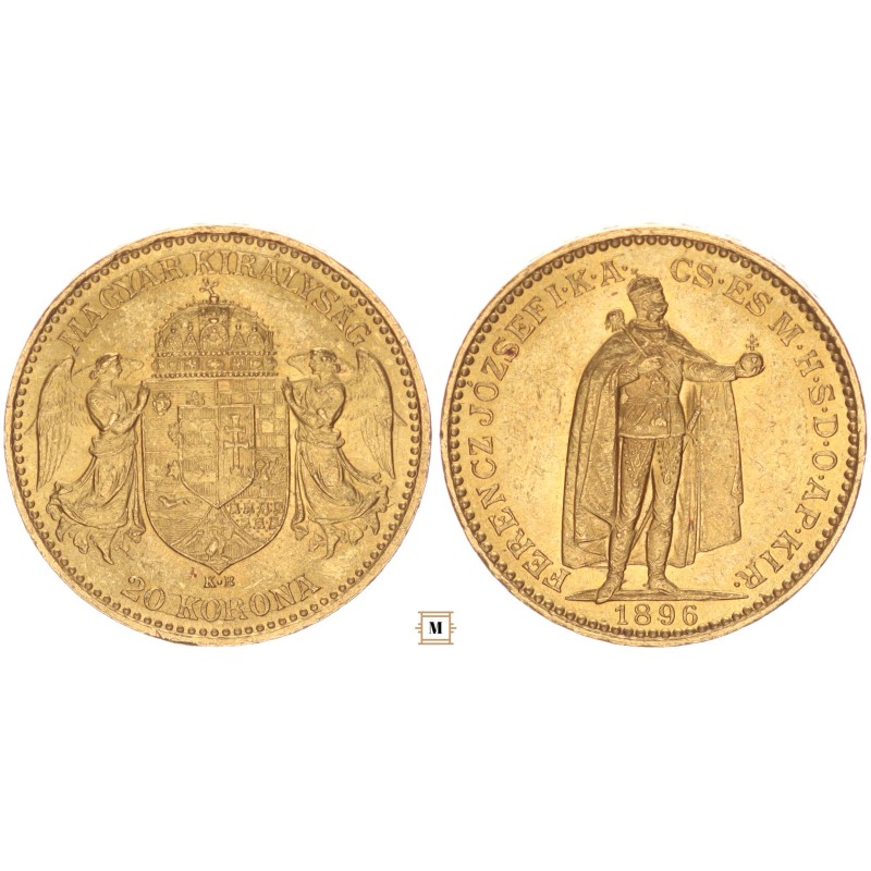 Ferenc József 20 korona 1896 KB Ferenc József 20 korona 1896 KB