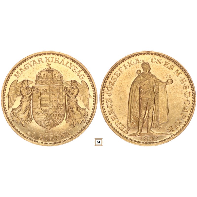 Ferenc József 20 korona 1897 KB Ferenc József 20 korona 1897 KB