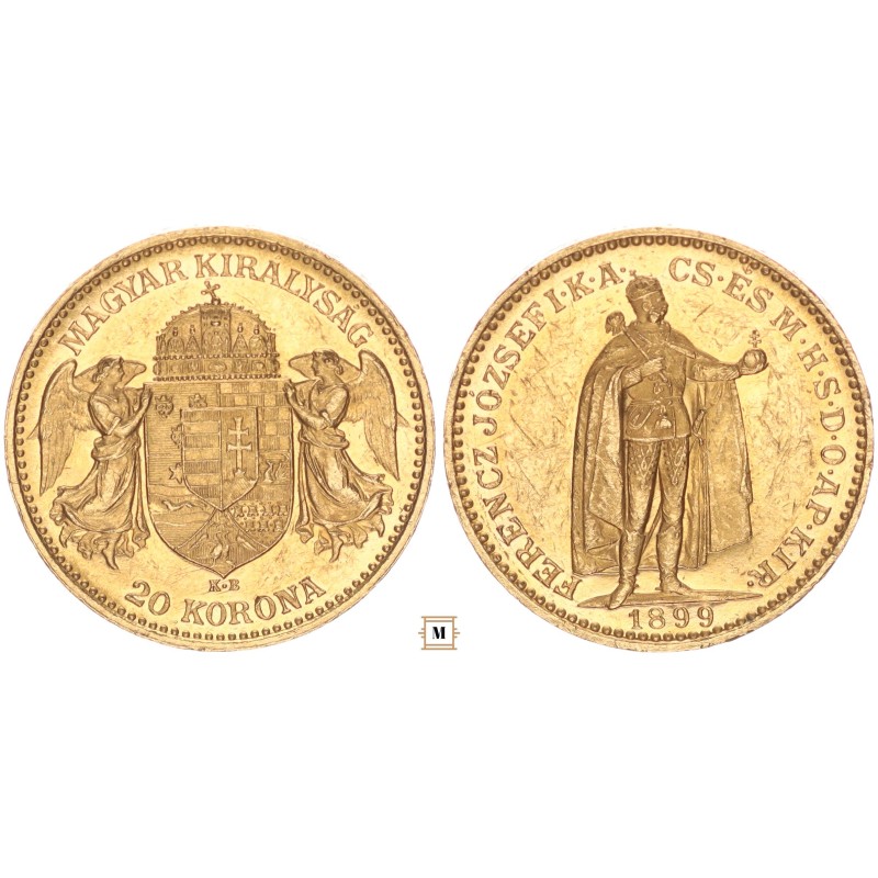 Ferenc József 20 korona 1899 KB Ferenc József 20 korona 1899 KB