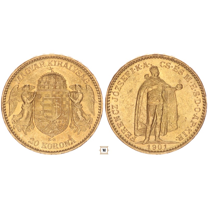 Ferenc József 20 korona 1901 KB Ferenc József 20 korona 1901 KB