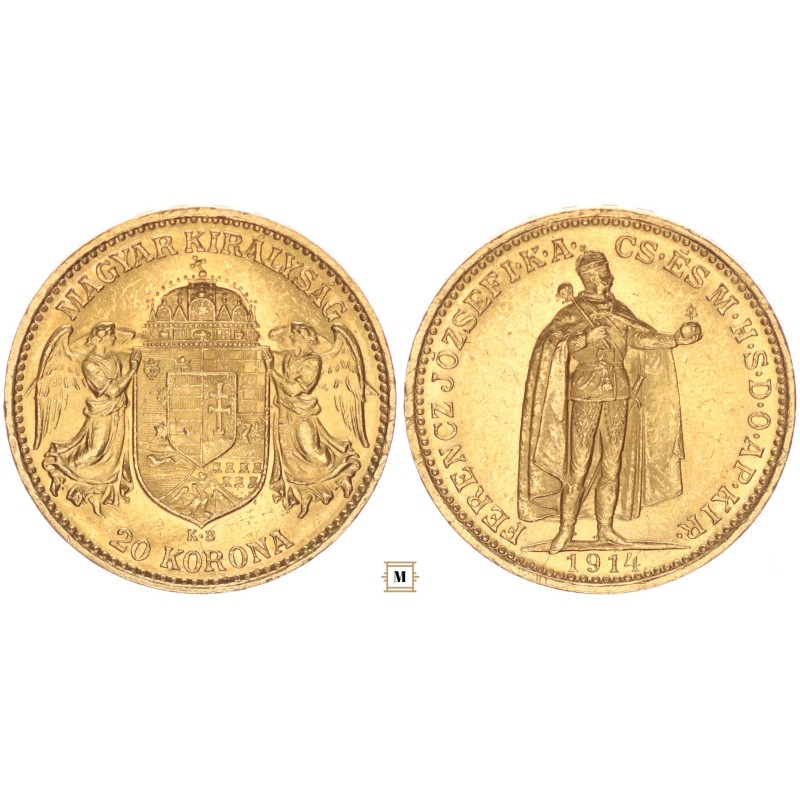 Ferenc József 20 korona 1914 KB Ferenc József 20 korona 1914 KB