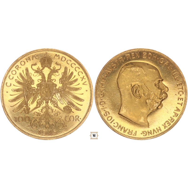 Ausztria 100 corona 1915 korai utánveret Ausztria 100 corona 1915 korai utánveret