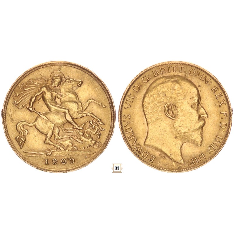 Nagy-Britannia 1/2 sovereign 1909 Nagy-Britannia 1/2 sovereign 1909