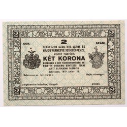 Debrecen 2 korona 1919 RR!