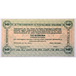 Debrecen 10 korona 1919 RR!