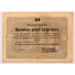 Szabadságharc 30 fillér 1849