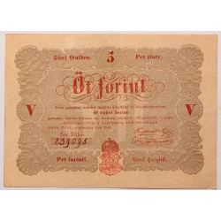 Szabadságharc 5 forint 1848 Piros