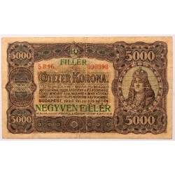 5000 korona 40 fillér 1923