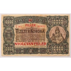 10000 korona 80 fillér 1923