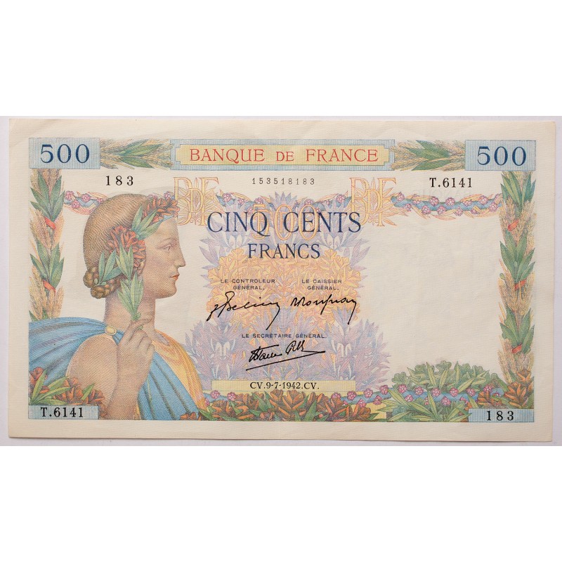 Franciaország 500 frank 1942 Franciaország 500 frank 1942